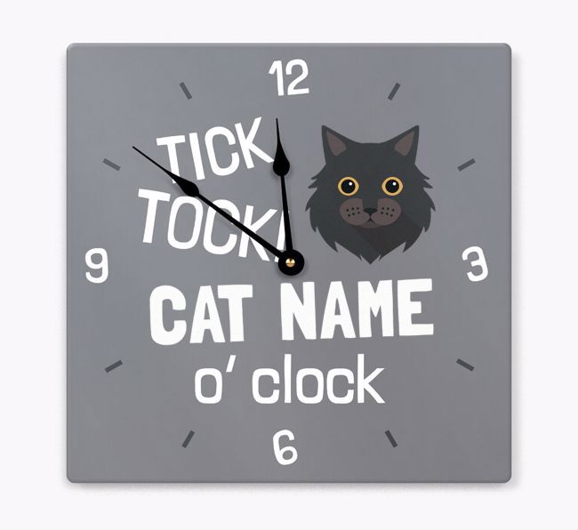 Tick Tock 'O' Clock: Personalized {breedCommonName} Wall Clock